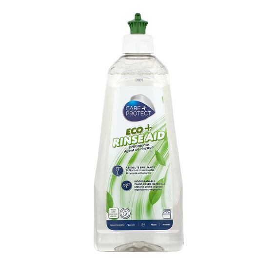 CARE+PROTECT ECO+ Ökologischer Klarspüler, 500ml I Bio Klarspüler für Spülmaschinen I Absolute Brillanz & schnelle Trocknung I Natürlicher Klarspüler, Glanz ohne Ränder & Rückstände