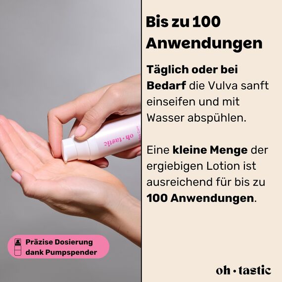 Intim Waschlotion Damen - Antibakterielles & seifenfreies Duschgel für den Intimbereich, Intimwaschlotion Frauen mit Milchsäurebakterien gegen Juckreiz, Scheidenpilz & Geruch - ohtastic - (50ml)