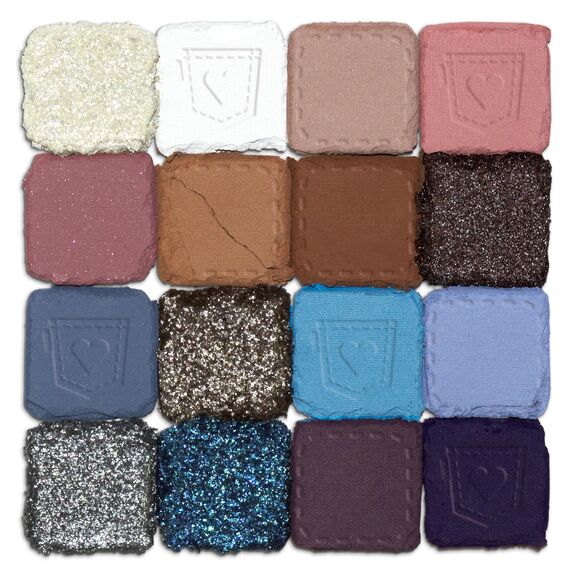 NYX Professional Makeup Lidschattenpalette mit 16 Farbtönen, Intensives und langanhaltendes Finish, Vegane Formel ohne Inhaltsstoffe tierischen Ursprungs, Ultimate Shadow, Farbton: Vintage Jean Baby