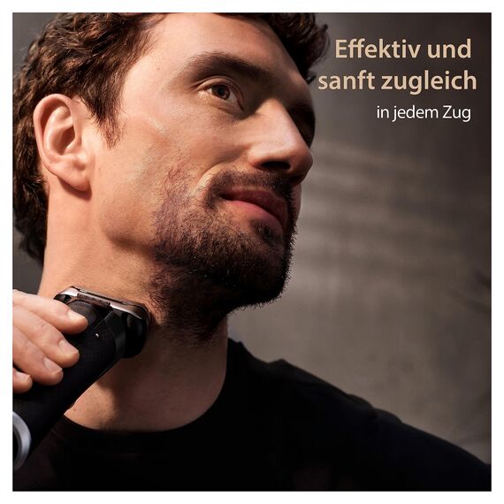 Braun Series 9 Pro+ Rasierer Herren Elektrisch, Elektrorasierer mit 5 Rasierelementen, Rasierapparat, Langhaarschneider ProTrimmer, Ladestation, 60 Min Akku, Wet&Dry, Made in Germany, 9510s, Schwarz