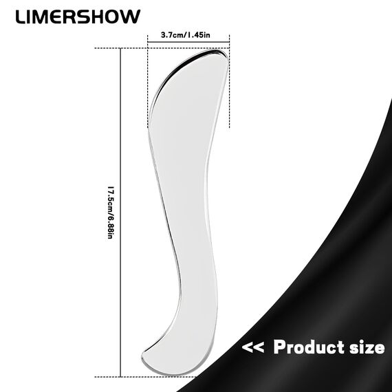 Gua Sha Edelstahl - Gua Sha Schaber - Grade Faszien Tool zum Reiben - Lymphdrainage Massagegerät - Ganzkörper Cellulite Massage - für Beine, Rücken, Gesicht, Nacken,Muskelentspannung& Schmerzlinderung