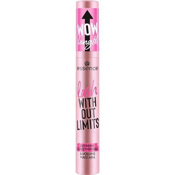 essence lash WITHOUT LIMITS EXTREME LENGTHENING & VOLUME MASCARA, Nr. 01, Schwarz, langanhaltend, volumengebend, vegan, ohne Mikroplastikpartikel, Nanopartikel frei, ohne Parfüm, 3er Pack (3x13ml)