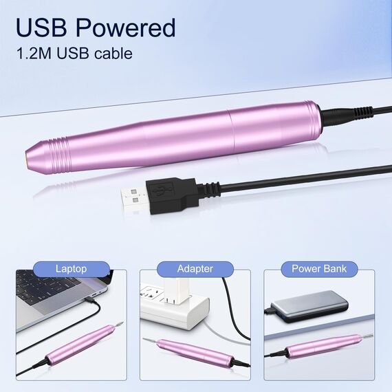 Nagelfräser, Elektrische nagelfräser Maniküre Set, 20000 U/Min Verstellbare Geschwindigkei Schleifpolierer für gelnägel, Fräser für Gelnägel, Nagelhaut Shellac Acrylgel, Sicher für Anfänger