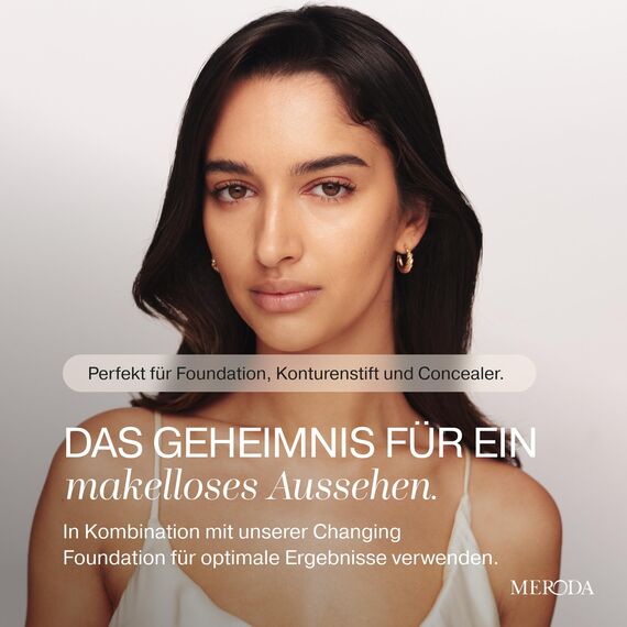 MERODA® Duo Foundation & Concealer Pinsel [2-IN-1] - Foundation & Concealer Brush - Doppelseitiger Make Up Pinsel - Multifunktionaler Schminkpinsel - Verblender Pinsel Make Up - Blending Brush Face