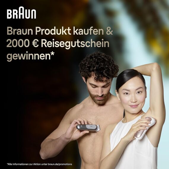 Braun Series 9 Pro+ Rasierer Herren, Elektrorasierer mit 5 Pro Rasierelementen, Langhaarschneider & Reinigungsstation, Rasierer-Ladeetui PowerCase, 60 Min Laufzeit, Made in Germany, 9577cc, Silber