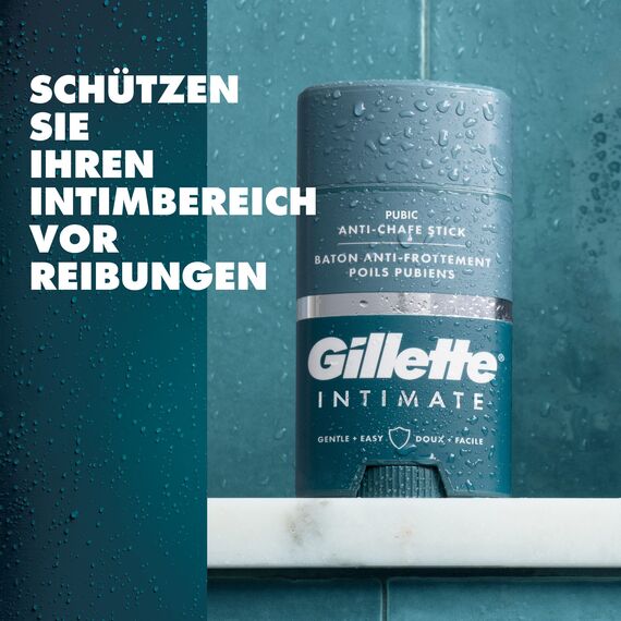 Gillette Intimate Intimpflege Anti-Scheuer-Stick, reduziert Reibungen und Hautreizungen im Intimbereich, Stick gegen Wundscheuern, einfache Anwendung, dermatologisch getestet, Geschenk für Männer