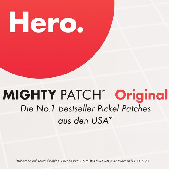 Mighty Patch Original Pickel-Patches von Hero Cosmetics, kleine Hydrokolloid-Pflaster zur Aknebehandlung, 72 Stück