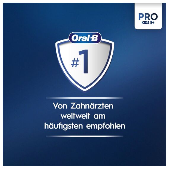 Oral-B Pro Kids Frozen Elektrische Zahnbürste für Kinder — Electric Toothbrush ab 3 Jahren inkl. 1 Aufsteckbürste, Reise-Etui und 2 Putzmodi für Zahnpflege, Blau/Lila