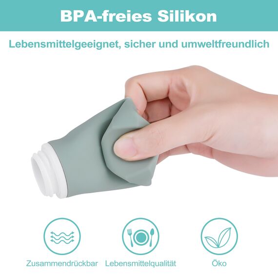 Opret 4 Stück Silikon Reiseflaschen Set, 100ml Reiseflaschen zum Befüllen Kosmetik Shampoo Flüssigkeiten, Auslaufsicher Nachfüllbare Leer Reiseset Reisegröße Behälter Travel Bottles Set Travel Kit