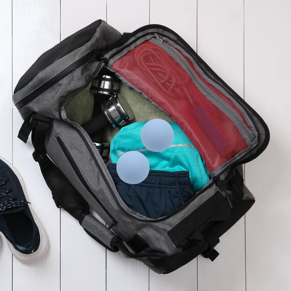 Massageball Faszienball Hart in Lacrosse Ball Größe für Rücken Beine Füße Hände. Triggerpunktball für Tiefengewebsmassage Myofasziale Muskel Entspannung Plantarfasziitis Yoga Pilates 2 Stück (Blau)