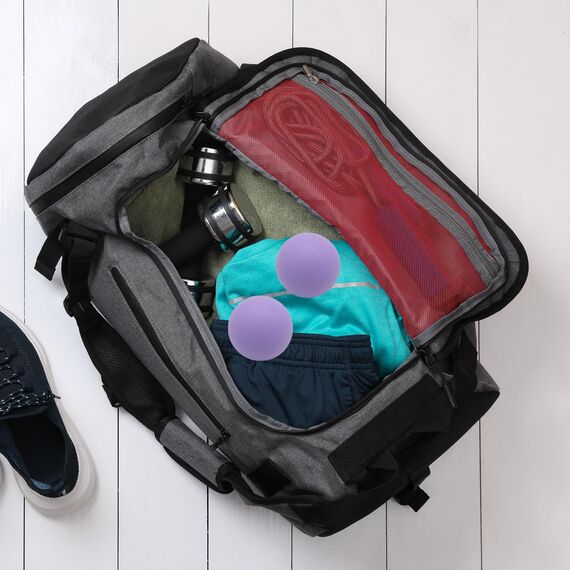 Massageball Faszienball Hart in Lacrosse Ball Größe für Rücken Beine Füße Hände. Triggerpunktball für Tiefengewebsmassage Myofasziale Muskel Entspannung Plantarfasziitis Yoga Pilates 2 Stück (Lila)