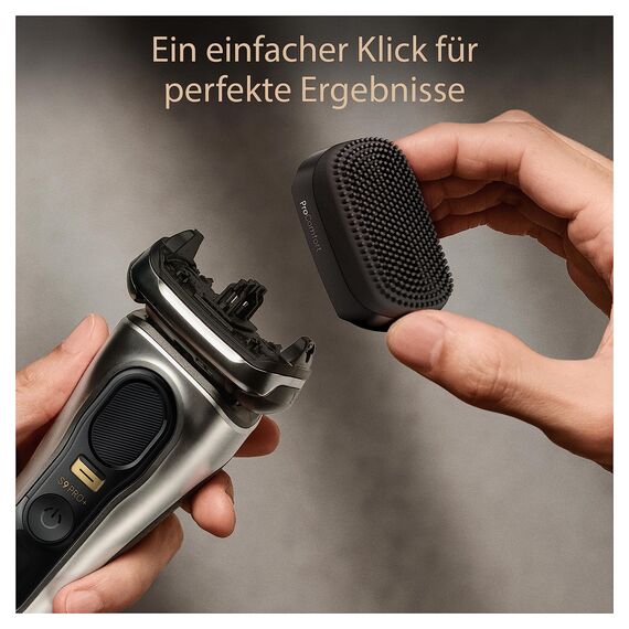 Braun Series 9 Pro+ Rasierer Herren Elektrisch, Elektrorasierer mit 5 Pro Rasierelementen, ProComfort Aufsatz, 2-in-1-System, Ladestation, 60 Min Laufzeit, Made in Germany, 9557s, Silber