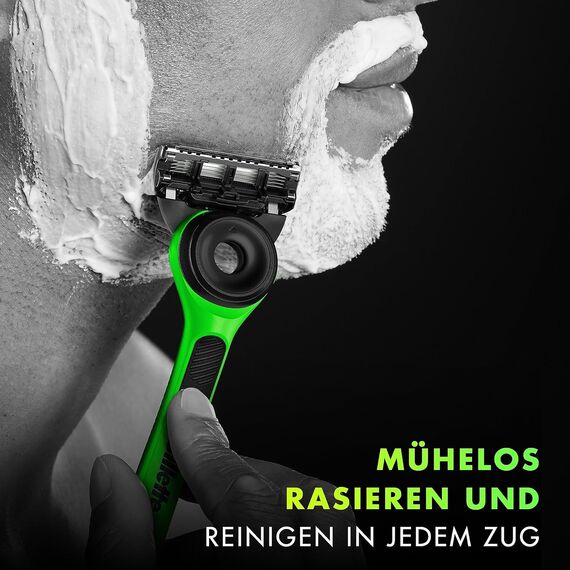 Gillette Labs Rasierklingen, 6 Ersatzklingen für Nassrasierer Herren und Heated Razor mit Reinigungs-Element, Razer Limited Edition