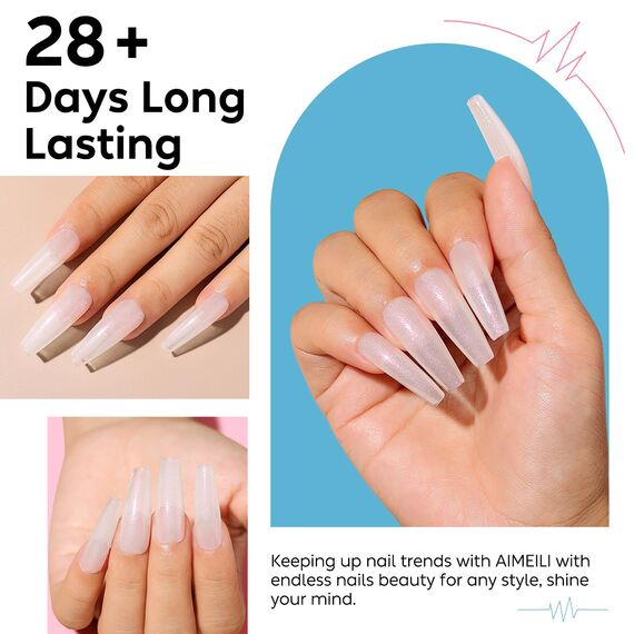 AIMEILI Rubber Base Gel Soak Off UV LED Rubber Base Coat Nägel Unterlack Gel Nagellack Maniküre 10ml (579)