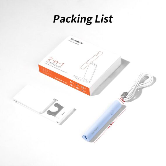 Denabuty UV Lampe für Gelnägel, Mini U V LED Lampe für Nägel Wiederaufladbar mit Ständer Tragbare Kleine UV Nagellampe für Gel Nagellack, zum Aushärten von Nagelkleber & Nail Tips Blau