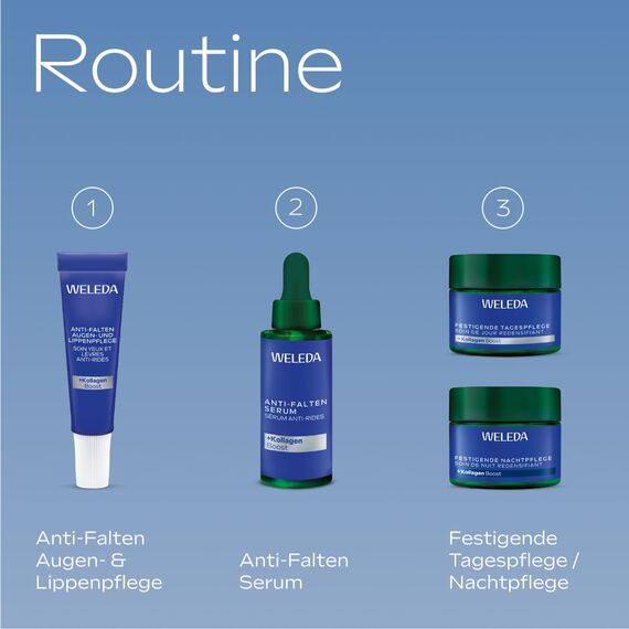 WELEDA Bio Festigende Tagespflege Blauer Enzian & Edelweiß - Naturkosmetik Natural Anti Aging Gesichtscreme/Feuchtigkeitscreme mindert tiefe Falten & reduziert Pigmentflecken (vegan, 40ml)