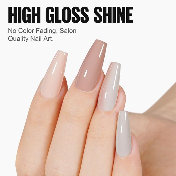 TOMICCA 6 Farben UV Nagellack Nude Set Herbst Natürliche Farbe Gel Nagellack Soak Off Geschenk Nicht Giftig und Langlebig für Starter Nail Art Salon DIY Home, 8ml