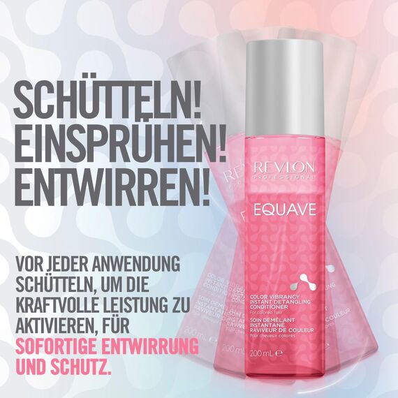 REVLON PROFESSIONAL EQUAVE Color Vibrancy Instant Detangling Conditioner, 200 ml, entwirrender Leave in Sprühconditioner für coloriertes Haar, 2-Phasen Haarpflege mit Hitzeschutz