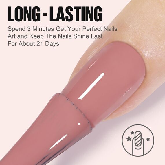 TOMICCA 6 Farben UV Nagellack Rose Nude Grau Set Gel Schellack Nagellack Herbstfarben Soak Off UV/LED Geschenk Für Starter Nail Art Salon DIY Home, 8ml