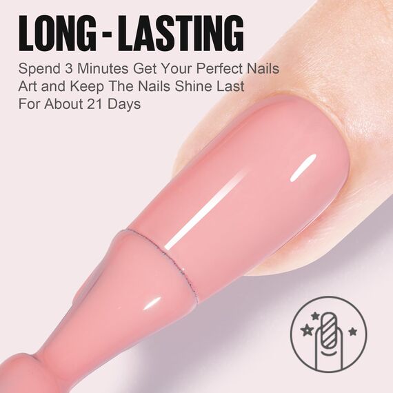 TOMICCA 4 Farben UV Nagellack Rose Nude Weiß Set Gel Nagellack Soak Off UV/LED Geschenk Nicht Giftig und Lange Dauer Für Starter Nail Art Salon DIY Home, 8ml