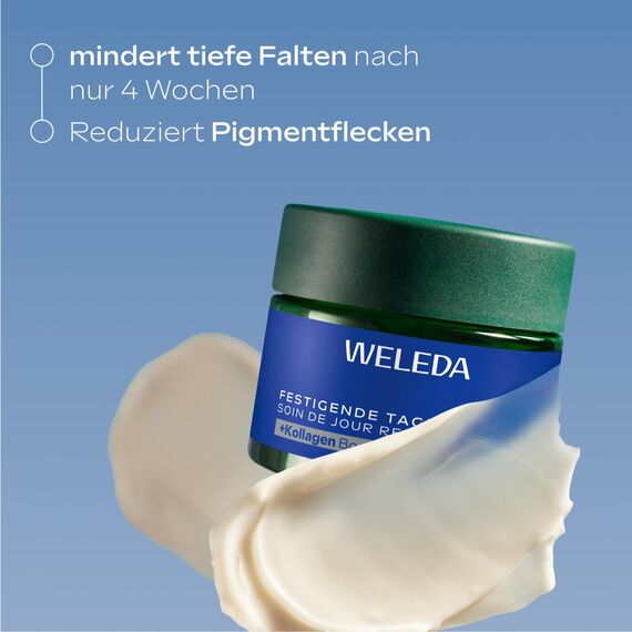 WELEDA Bio Festigende Tagespflege Blauer Enzian & Edelweiß - Naturkosmetik Natural Anti Aging Gesichtscreme/Feuchtigkeitscreme mindert tiefe Falten & reduziert Pigmentflecken (vegan, 40ml)