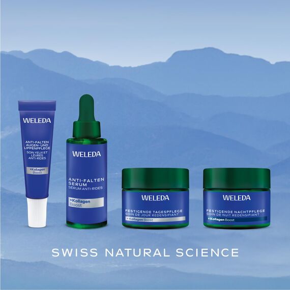 WELEDA Bio Festigende Tagespflege Blauer Enzian & Edelweiß - Naturkosmetik Natural Anti Aging Gesichtscreme/Feuchtigkeitscreme mindert tiefe Falten & reduziert Pigmentflecken (vegan, 40ml)