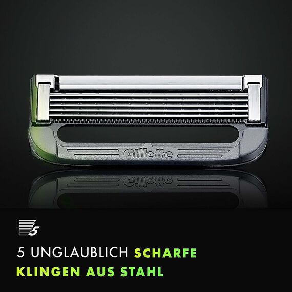 Gillette Labs Razer Limited Edition Rasierklingen, 4 Ersatzklingen, für Gillette Labs Nassrasierer Herren mit Reinigungs-Element und Heated Razor
