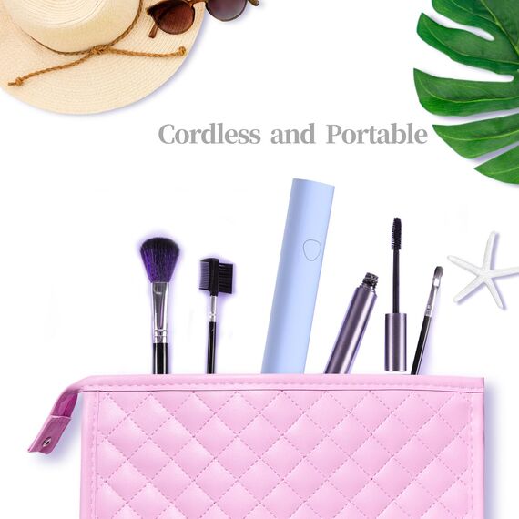 Denabuty UV Lampe für Gelnägel, Mini U V LED Lampe für Nägel Wiederaufladbar mit Ständer Tragbare Kleine UV Nagellampe für Gel Nagellack, zum Aushärten von Nagelkleber & Nail Tips Blau