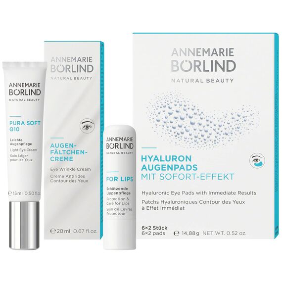 ANNEMARIE BÖRLIND Hyaluron Augenpads mit Sofort-Effekt (12 x 2 Stk.) im XXL Pack- Gegen Erste Fältchen & Linien, Intensive Feuchtigkeitspflege, Für Strahlende Augen, Vegan