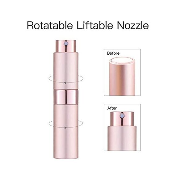 Toureal 8ML Parfum Zerstäuber Leer (3 Stück) Mini Spruehflasche, Parfüm Behälter, Parfümzerstäuber Nachfüllbar (Rot, Pink, Violett)