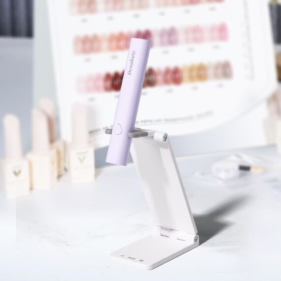 Denabuty UV Lampe für Gelnägel, Mini U V LED Lampe für Nägel Wiederaufladbar mit Ständer Tragbare Kleine UV Nagellampe für Gel Nagellack, zum Aushärten von Nagelkleber & Nail Tips Violett