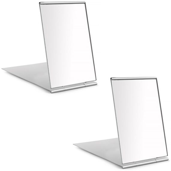 Redamancy 2pcs Taschenspiegel, 8,5x5cm Reisespiegel, Klappbar Spiegel Klein, Ultradünn Kleiner Spiegel, Taschenspiegel Klein, Geeignet für Reisen, Schule, Büro Camping und Make-Up