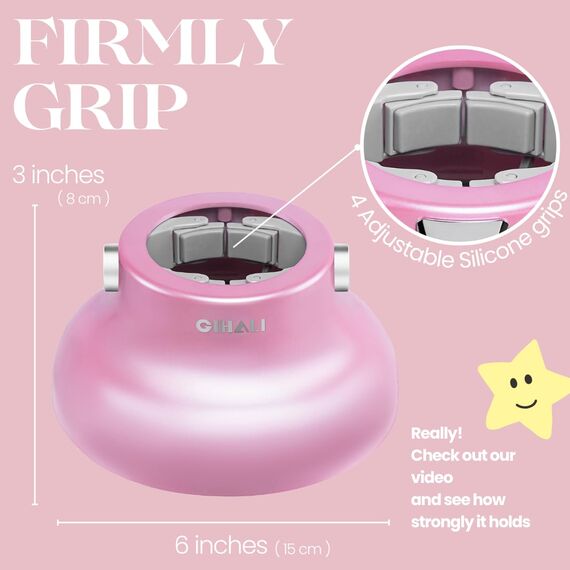 GIHALI Haar Diffusor "Super Stabil" 4,4–6,6 cm für lockiges und welliges Haar, Universalaufsatz für Haartrockner, Diffuser Haare Locken (Rosa (Aroma))