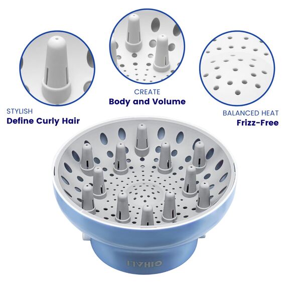 GIHALI Haar Diffusor "Super Stabil" 4,4–6,6 cm für lockiges und welliges Haar, Universalaufsatz für Haartrockner, Diffuser Haare Locken (Rosa (Aroma))