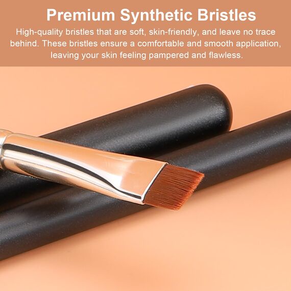 TEOYALL dünner flacher Eyeliner-Pinsel, präziser Augenbrauen-Definierpinsel, Concealer-Pinsel zum Abdecken von Hautunreinheiten
