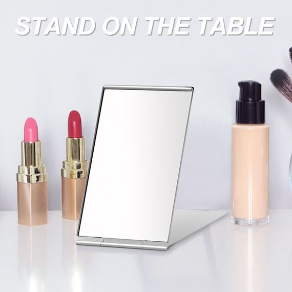 Redamancy 2pcs Taschenspiegel, 8,5x5cm Reisespiegel, Klappbar Spiegel Klein, Ultradünn Kleiner Spiegel, Taschenspiegel Klein, Geeignet für Reisen, Schule, Büro Camping und Make-Up