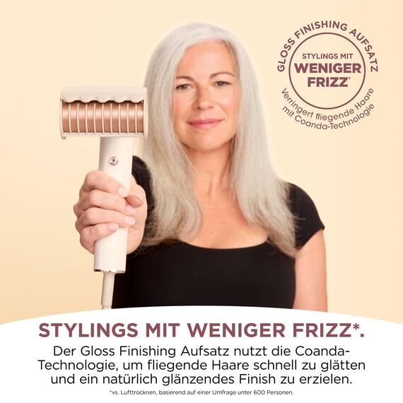 Shark SpeedStyle Haartrockner & RapidGloss Finisher für glattes & welliges Haar, 3 Styler, Schnelltrocknend, Glättet Fliegende Haare, Für Alle Haartypen, Keine Hitzeschäden, Ionisch, Seide, HD333EU