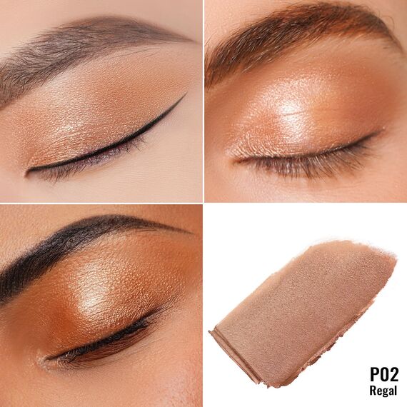 OULAC Lidschatten Perlen-Finish | Pfirsich Hochpigmentierter Feine Textur | Wasserfest & Langlebig | Metallisch Perlen Finish Augen-Makeup | Vegan | 06g (P02) Regal