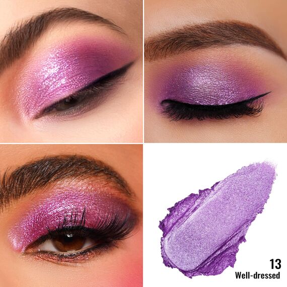 Oulac Glitzer Lidschatten Violett| Hochpigmentierter Creme-Lidschatten| Wasserfest & Langlebig| Metallisch schimmernde Finish| Verblendbar & Faltenfreies Augen-Makeup|Vegan |06g (13)