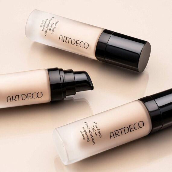 ARTDECO Perfect Teint Foundation - langanhaltende, flüssige Foundation ohne Öl und ohne Maskeneffekt - 1 x 20 ml