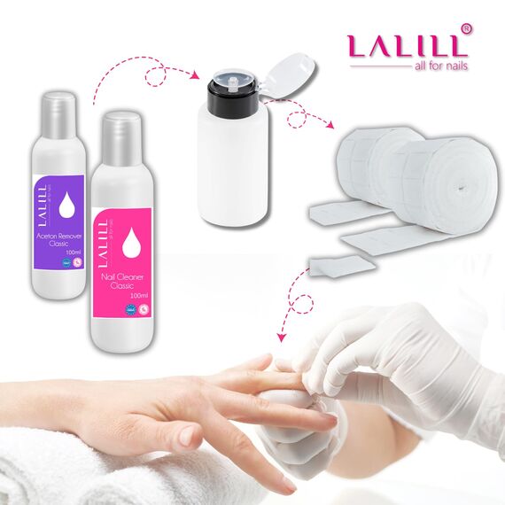 LALILL Nagellackentferner für Aceton, 100 ml, zum Entfernen von Acryl- und Gelfarben