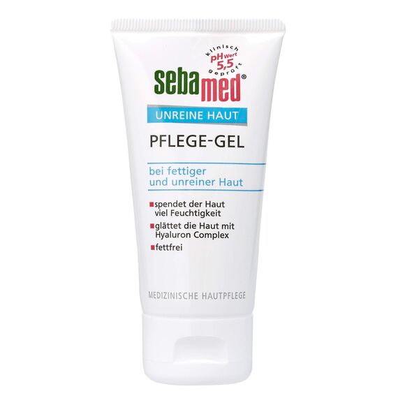sebamed Unreine Haut Pflege-Gel, glättet die Haut mit Hyaluron Complex, beruhigt und pflegt die unreine und fettige Haut, Inhalt 50 ml (2er Pack)