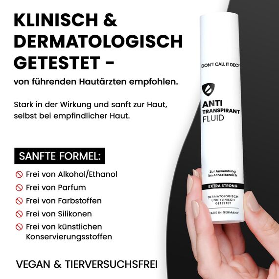 DON'T CALL IT DEO Antitranspirant gegen starkes Schwitzen & Geruch – 5-Tage-Schutz, Fluid 50 ml – extra starke Deo-Alternative für Damen & Herren – 1er Pack