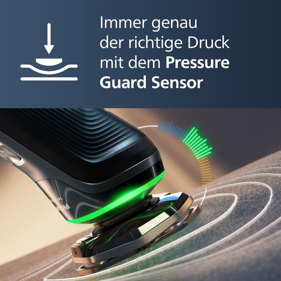 Philips Shaver S9000 – Elektrischer Nass-& Trockenrasierer für Männer, Dunkelchrom, Lift & Cut System, SkinIQ Technologie, Barttrimmer, Reinigungsstation, Ladestation & Reiseetui (Modell S9974/55)