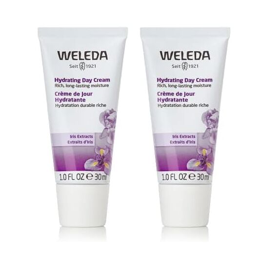 WELEDA Bio Iris Ausgleichende Tagespflege, reichhaltige Naturkosmetik Feuchtigkeitspflege zur intensiven Pflege von trockener Haut, Creme zum Schutz vor Umwelteinflüssen (1 x 30 ml) (Packung mit 2)