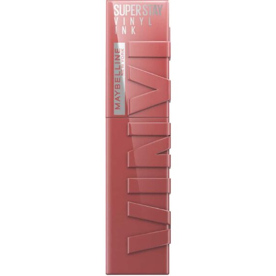 Maybelline New York, SuperStay Vinyl Ink, Lippenfarbe mit glänzendem, Vinyleffekt und einer Haltbarkeit von bis zu 16 Stunden. Formel ohne Abfärben, Farbe 35 Cheeky (Rosa) – 2 Lippenstifte mit