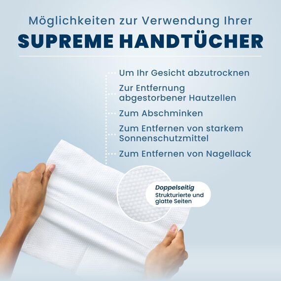 Clean Skin Club Clean Towels XL Supreme, 100% USDA biobasiertes, von Dermatologen zugelassenes Gesichtshandtuch, sanftes Peeling, Einweg-Gesichtswaschlappen, Make-up-Entferner-Trockentücher, 50 Stück