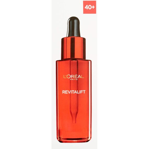 L'Oréal Paris Hyaluron Sofort Effekt Serum, Tiefenwirksame Anti-Aging Gesichtspflege zur Minderung von Falten, Mit Hyaluronsäure und Pro-Elastin, Revitalift, 1 x 30 ml (Packung mit 2)