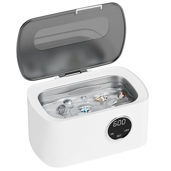 Ultraschallreinigungsgerät Ultraschallreiniger 600ml Ultraschallbad Ultrasonic Cleaner Mit 5 Zeitfunktionen und Digitalanzeige Ultraschallgerät für Brille Schmuck Uhren