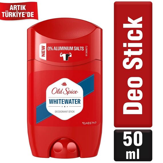 Old Spice Whitewater Deo Stick für Herren 50 ml, 48 h Frische, 0% Aluminiumsalze, keine weißen Rückstände und gelben Flecken (Packung mit 3)